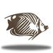 Red Barrel Studio® Casselman Butterfly Fish Metal in White/Brown | 22 H x 36 W x 0.06 D in | Wayfair 0198B4CD31CE450586EAD2616A5B08CE