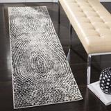 Gray 24 x 0.47 in Indoor Area Rug - Wrought Studio™ Kauffman Abstract Black/Light Area Rug | 24 W x 0.47 D in | Wayfair