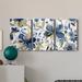 Lark Manor™ Golden Indigo Garden- Premium Gallery Wrapped Canvas - Ready To Hang Canvas in Blue/Indigo/Pink | 48 H x 96 W x 1 D in | Wayfair