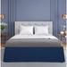 WW Sheets 15" Bed Skirt, Microfiber in Blue | 15 H x 78 W x 80 D in | Wayfair Skirt-K-Navy