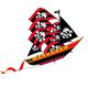 X-Kites 1088 Pirate Ship Drachen, Rot, Schwarz, Weiß