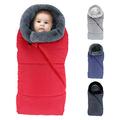 Premium Footmuff/Cosy Toes Cotton Lined Cosy Toes Universal Fitting for Pushchairs Strollers Prams Baby Joggers with Hood for Strollers/Prams/Pushchairs, for Baby Under 36 Months 92 * 48 cm (Red)