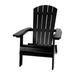 Charlestown All-Weather Poly Resin Indoor/Outdoor Folding Adirondack Chair in Black [JJ-C14505-BLK-GG] - Flash Furniture JJ-C14505-BLK-GG