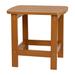 Charlestown All-Weather Poly Resin Wood Adirondack Side Table in Teak [JJ-T14001-TEAK-GG] - Flash Furniture JJ-T14001-TEAK-GG