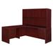"Legacy 71"" Double Pedestal Left Corner Credenza with 35"" Return and Hutch- Mahogany - Regency LLDCL7124HMH"