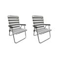 Omnicore Designs New Standard Folding Camp/Lawn Chair (2 Pack) Metal in Black | 35 H x 25.6 W x 23.3 D in | Wayfair 00850008244605