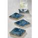 Better Trends Agate Coaster Set of 4 Made of Natural Stone with Gold Trim, 4" x 4"