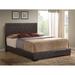 Ireland III King Panel Bed in Brown PU, Fully Padded with Faux Leather