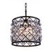 Royce Edge 3-Light Matte Black Pendant - matte black (royal cut clear crystals) - matte black (royal cut clear crystals)