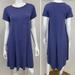 Lularoe Dresses | Lularoe Carly Solid Purple/Blue Hi-Low Modal Pocket Shirt Dress | Color: Blue/Purple | Size: Xxs