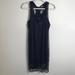American Eagle Outfitters Dresses | American Eagle Layered Sheer Beaded Dress-Sleeveless-Large | Color: Blue | Size: L