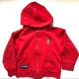 Disney Shirts & Tops | Disney Red Minnie Mouse Zip Front Hoodie- Girls Xxs | Color: Red | Size: Xxs (Girls)