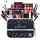 24 Piece Pro Makeup Gift Set Makeup Bundle Essential Starter Beauty Cosmetic Kit Includes 40 Eyeshadow Palette, 3 Lipstick, 3 Lipgloss, 6 Pressed powder, Lip Balm, 15 Concealer, Mascara