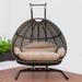 Patio Wicker 2-Person Hanging Egg Swing Chair W/ Stand by LeisureMod