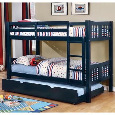 Furniture of America Dai Modern 2-piece Bunk Bed with Trundle Set