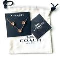 Coach Jewelry | Giftable Coach Necklace And Earring Set | Color: Gold | Size: Os