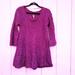 Free People Dresses | Free People Purple Scoop Neck Cable Knit Dress A Line Dress | Color: Purple | Size: Xs