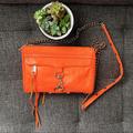 Rebecca Minkoff Bags | New Rebecca Minkoff Bright Orange Mini Mac Crossbody Leather Bag Rare Gold Chain | Color: Orange | Size: Os