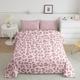 Pink Leopard Skin Leopard Duvet Set For Kids Boys Girls Africa Cheetah Child Bedding Set Ultra Soft Safari Animal Fur Down Comforter Single Size