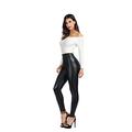 MCEDAR Women’s Faux Leather Leggings Plus Size Girls High Waisted Sexy Skinny Pants - - L Tall US