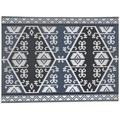 White/Blue 36 x 24 x 0.08 in Kitchen Mat - KAVKA DESIGNS Taos Kitchen Mat | 36 H x 24 W x 0.08 D in | Wayfair MWMAT-17306-2X3-KAV1853