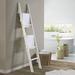 Gracie Oaks Wood 6.4 ft Blanket Ladder Wood/Solid Wood in White | 77.24 H x 17.09 W x 2.36 D in | Wayfair 92EBC2B0759C42A883B56C76D7C0C1DA