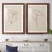 Red Barrel Studio® Floral Contour Study III Premium Framed Matte - Ready To Hang Paper in White | 31.5 H x 47 W in | Wayfair