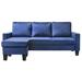 Blue Sectional - Everly Quinn Quinn Jesenia Velvet Cover Gray Sofa Chaise Velvet | 33 H x 77 W x 52 D in | Wayfair 3118656D58474B2DA79F6C2BBEE81004