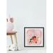 The Holiday Aisle® 'Santa Bird' Framed Print Paper in Brown/Pink/White | 12 H x 12 W x 1.5 D in | Wayfair B5AB939ADB11465580FC266AFC4D480E