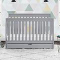 Delta Children Mercer 6-In-1 Convertible Crib w/ Storage Wood in Gray | 40 H x 54 W in | Wayfair W141150-026