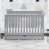 Delta Children Mercer 6-In-1 Convertible Crib w/ Storage Wood in Gray | 40 H x 54 W in | Wayfair W141150-026