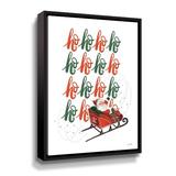 The Holiday Aisle® Ho Ho Ho by House Fenway - Textual Art on Canvas Canvas, Cotton in Red | 10 H x 8 W x 2 D in | Wayfair