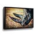 Dakota Fields Rhinoceros Grazing Grass by Aldridge - Graphic Art on Canvas Canvas/Metal in Brown | 24 H x 32 W x 2 D in | Wayfair