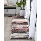 Pink 87 x 27 x 2 in Area Rug - Well Woven San Francisco Apallo Modern Geometric Blush 3D Textured Thick & Soft Shag Rug | Wayfair SF-149-2