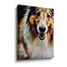 Red Barrel Studio® Rough Collie So Jolly by Aldridge - Graphic Art on Canvas Canvas, Cotton in White | 48 H x 36 W x 2 D in | Wayfair