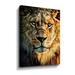 Latitude Run® Lion Stare Down by Aldridge - Graphic Art on Canvas Canvas, Cotton in White | 36 H x 10 W x 2 D in | Wayfair