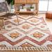 White 79 x 1.97 in Indoor Area Rug - Foundry Select Evadale Tassel Shag 664 Area Rug In Rust/Ivory | 79 W x 1.97 D in | Wayfair