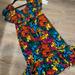 Lularoe Dresses | Lularoe Cici Dress | Color: Blue/Yellow | Size: Xxl