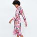 Zara Dresses | Host Pick Gorgeous Zara Nwt Floral Pink Dress | Color: Pink | Size: Xs