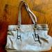 Coach Bags | Coach Gray Leather Carry All Bag | Color: Gray/Silver | Size: Os