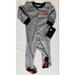 Nike One Pieces | Nike Baby 6m One Piece With Feet Just Do It Black/Gray Pink Snap Up New | Color: Gray/Pink | Size: 6mb