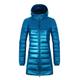 LucaSng Women's Long Down Jacket Ladies Jacket Lightweight Warm Hooded Puffer Jacket Windproof Insulated Coat Womens Winter Long Quilted Padded Slim Fit Outerwear (Peacock Blue with hat, 6XL)