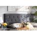 Baxton Studio Felix Modern and Contemporary Grey Velvet Fabric Upholstered King Size Headboard - Wholesale Interiors Felix-Grey Velvet-HB-King