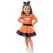 Girls Toddler Orange Denver Broncos Tutu Tailgate Game Day V-Neck Costume