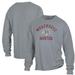 Men's ComfortWash Gray Morehouse Maroon Tigers Arch Logo Garment Dyed Long Sleeve T-Shirt