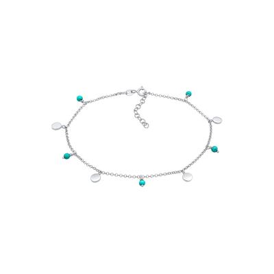 Elli Plättchen Howlith Türkis Perle Boho 925 Silber silberfarben Damen Image