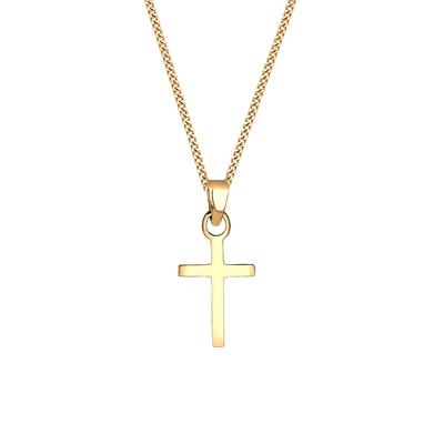 Elli PREMIUM - Kreuz Konfirmation Kommunion Glaube 585 Gelbgold Ketten 1 ct Damen