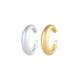 Elli - Earcuff Set Bi-Color Rund Gewölbt 925 Silber Ohrringe Damen