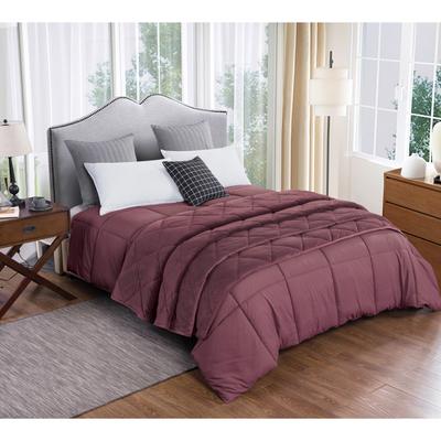 2pc Velvet Blanket & Down Alternative Comforter Set, Tawny Port by St. James Home in Brown (Size TWIN)