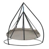 7ft dia Hammock Flying Saucer Hanging Chair Set W/ Stand by Flowerhouse in Gray